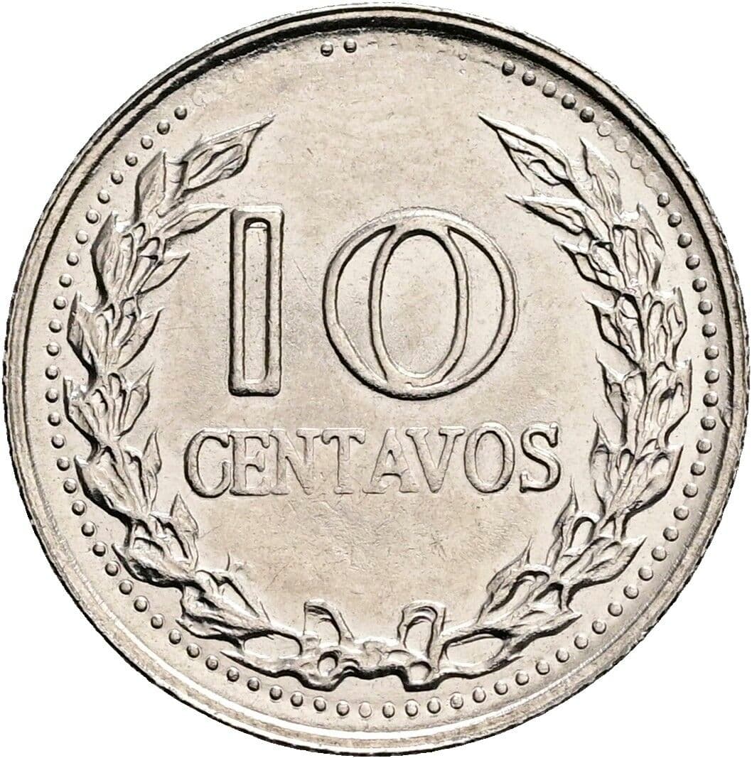 10 Centavos 1975 – Rückseite