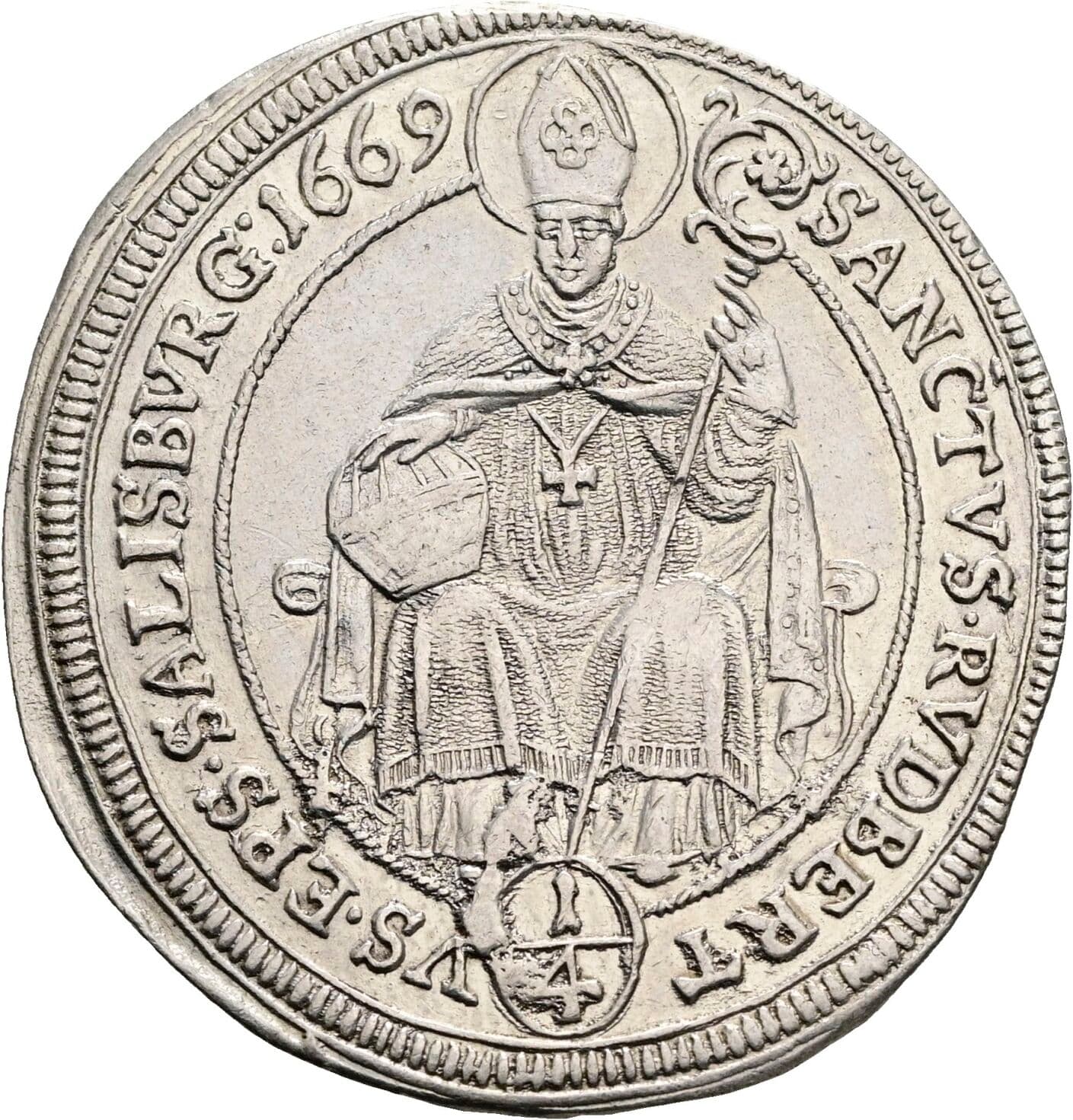 1/4 Taler Max Gandolph 1668-1687 1669 – Vorderseite