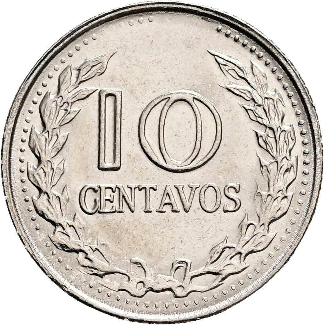 10 Centavos 1975 – Vorderseite