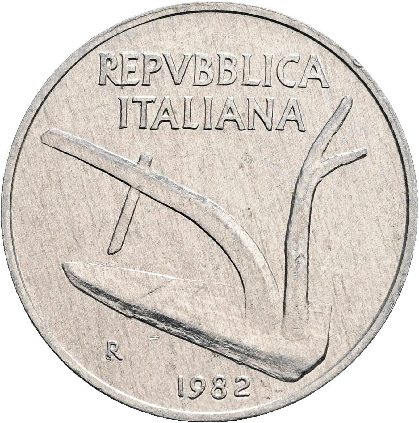10 Lire 1982 – Rückseite