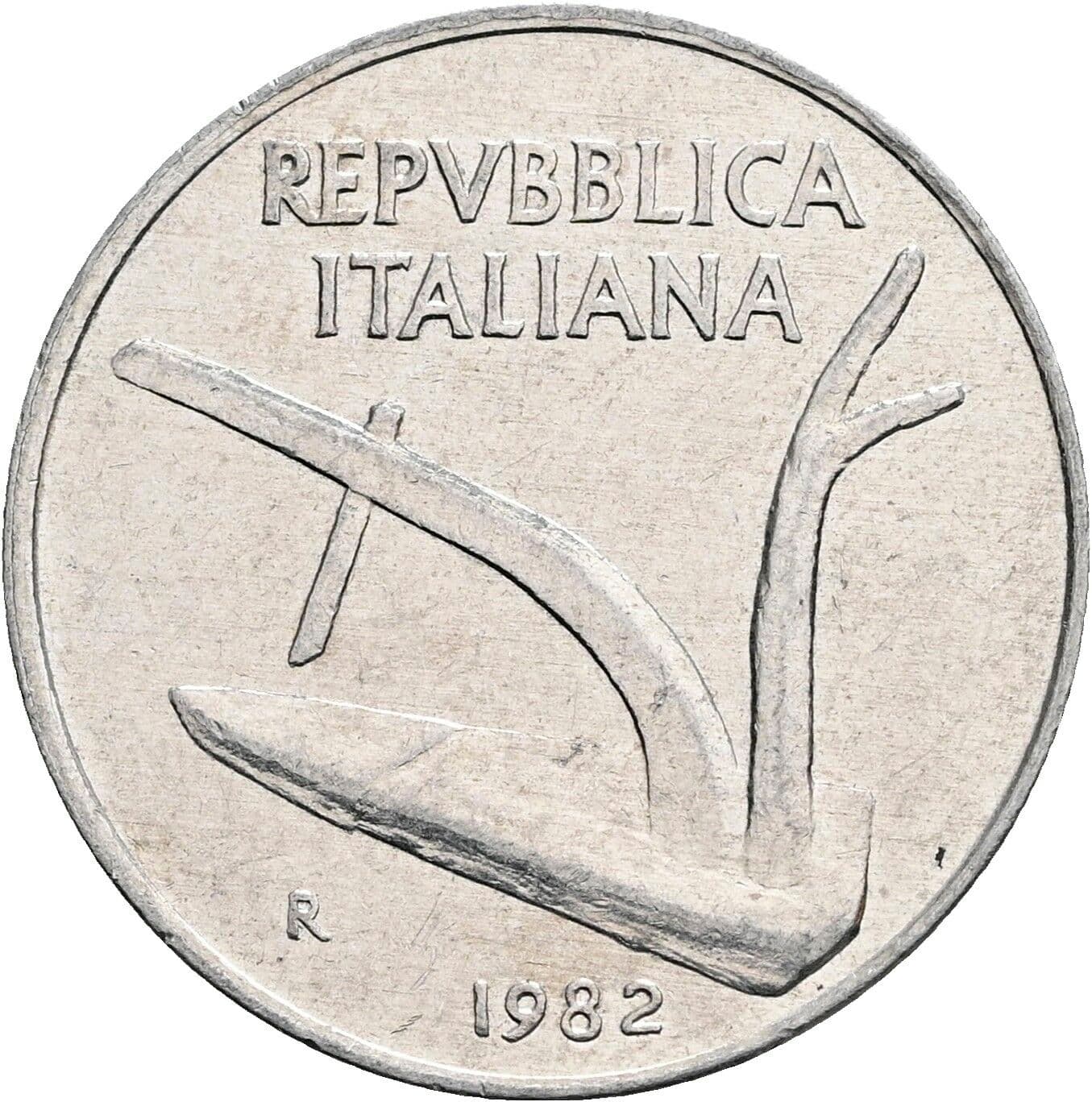 10 Lire 1982 – Rückseite