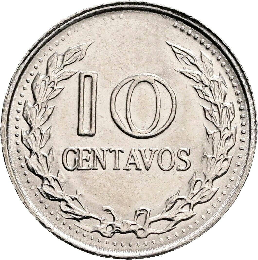 10 Centavos 1975 – Rückseite