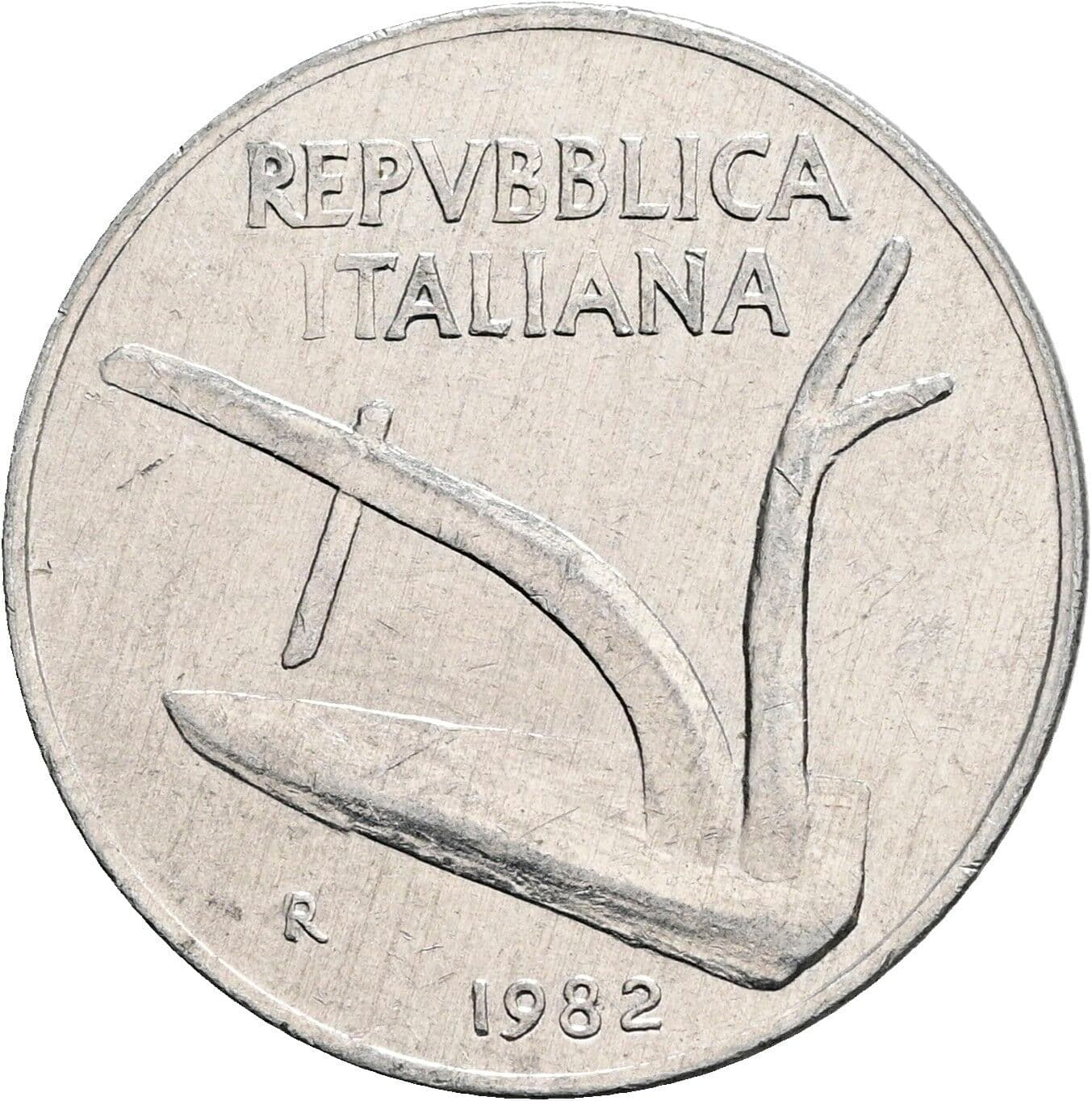 10 Lire 1982 – Rückseite