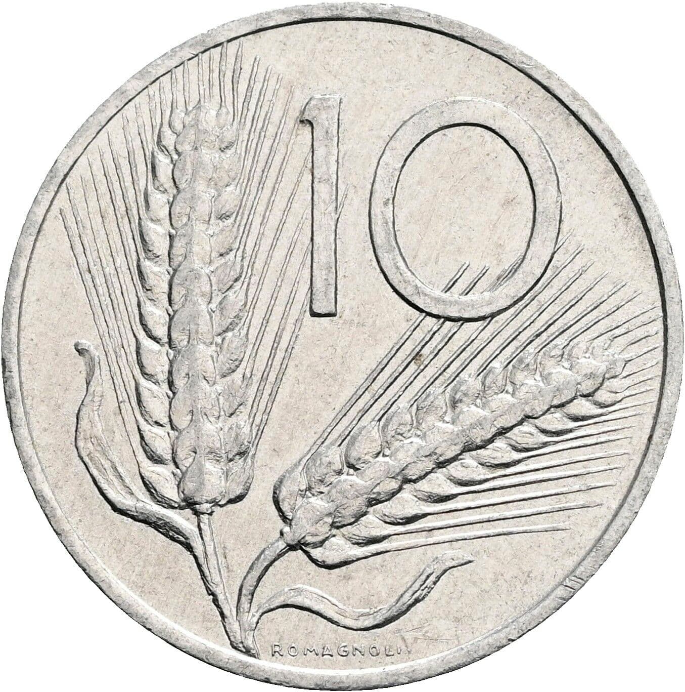 10 Lire 1978 – Vorderseite