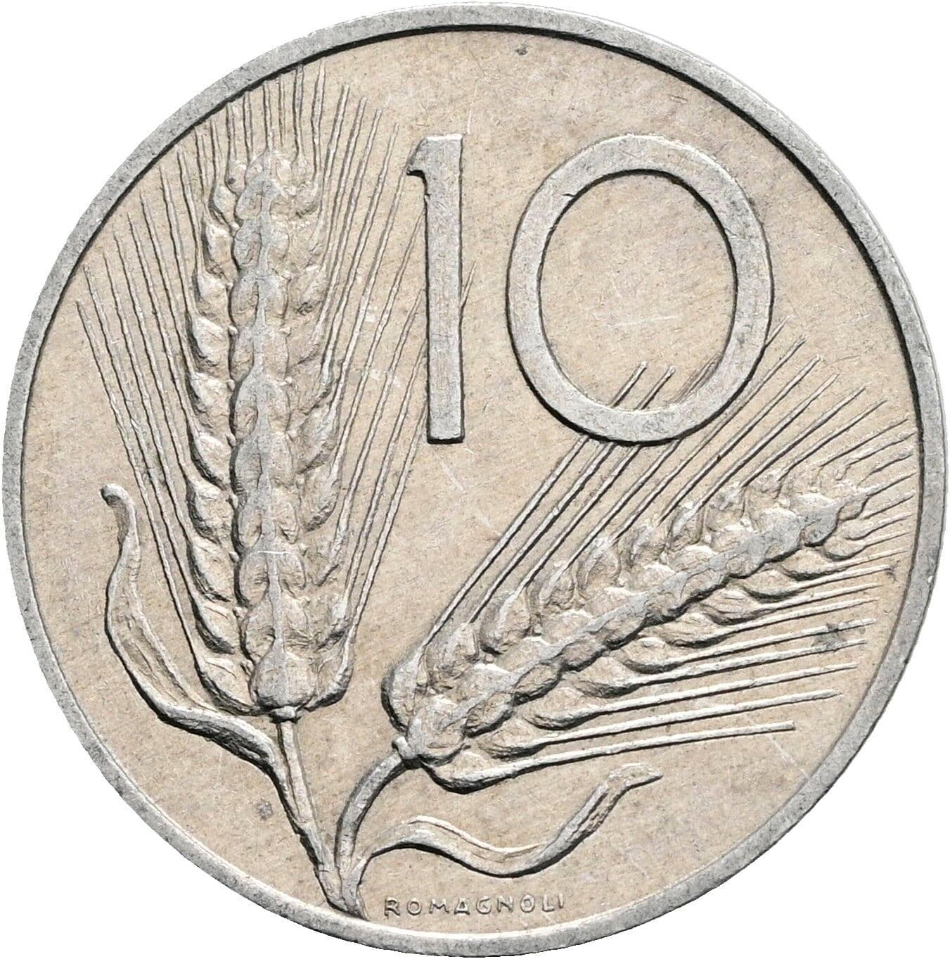 10 Lire 1973 – Vorderseite