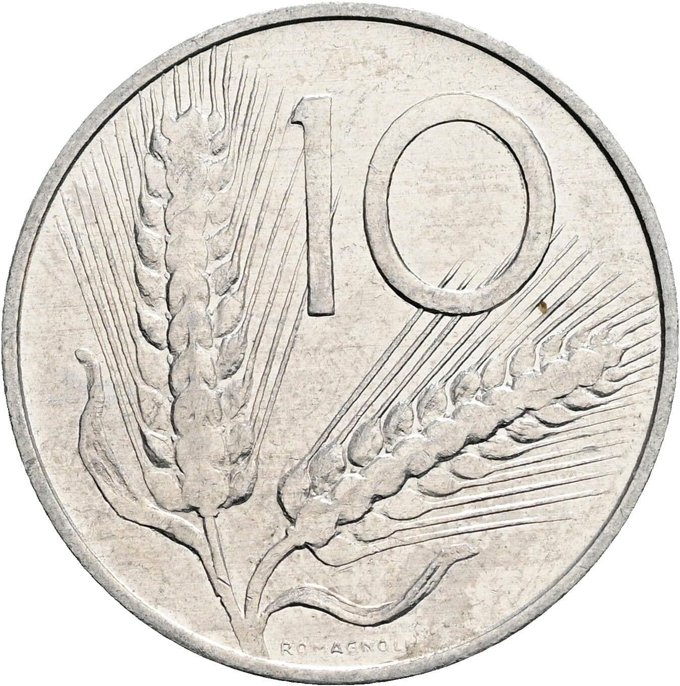 10 Lire 1979 – Vorderseite
