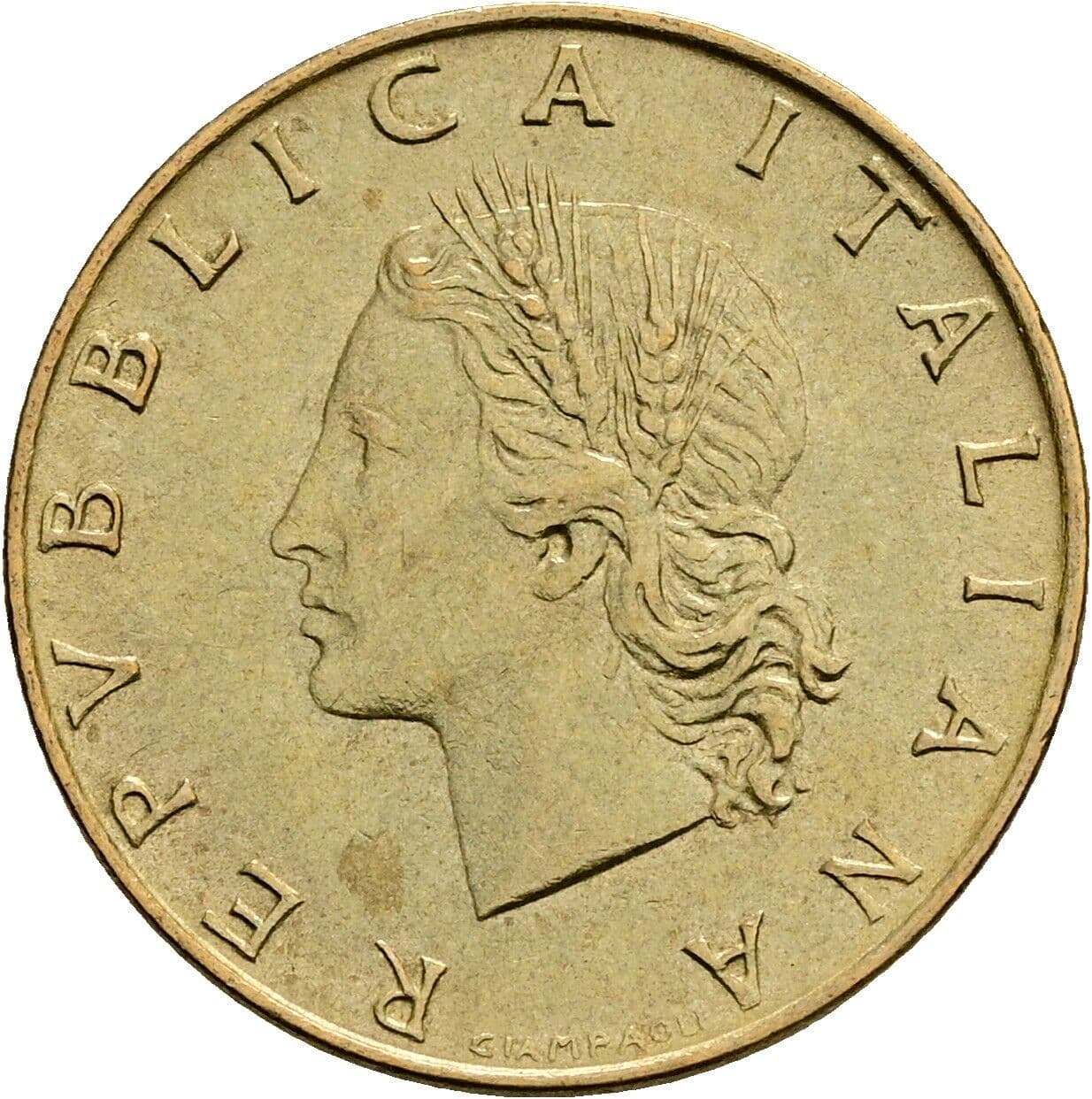 20 Lire 1972 – Vorderseite