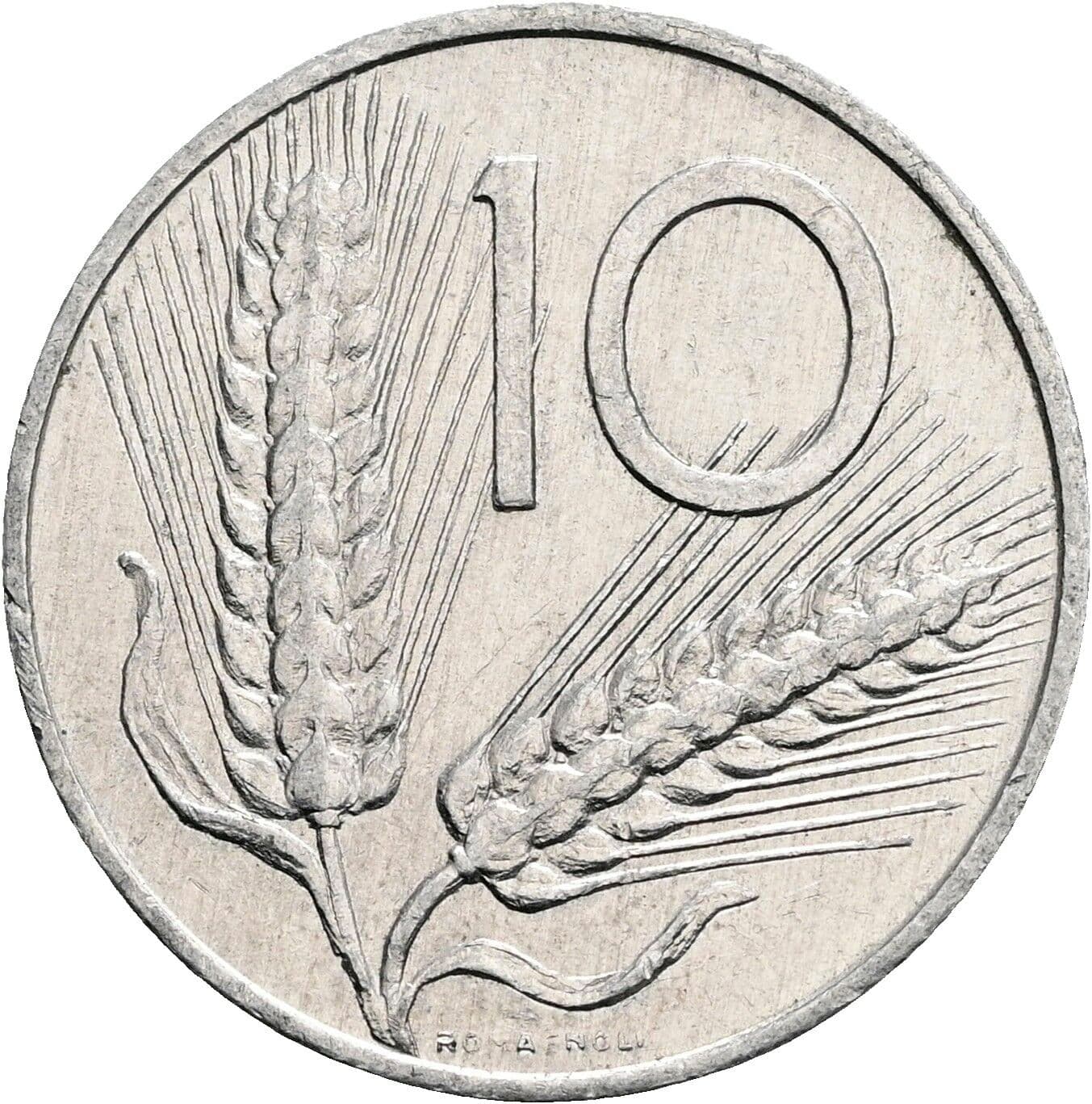 10 Lire 1979 – Vorderseite