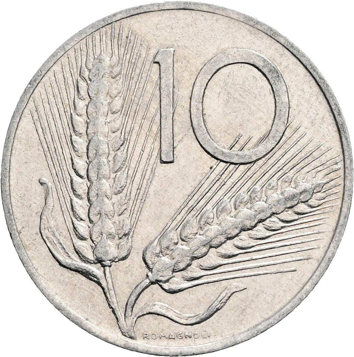 10 Lire 1979 – Vorderseite