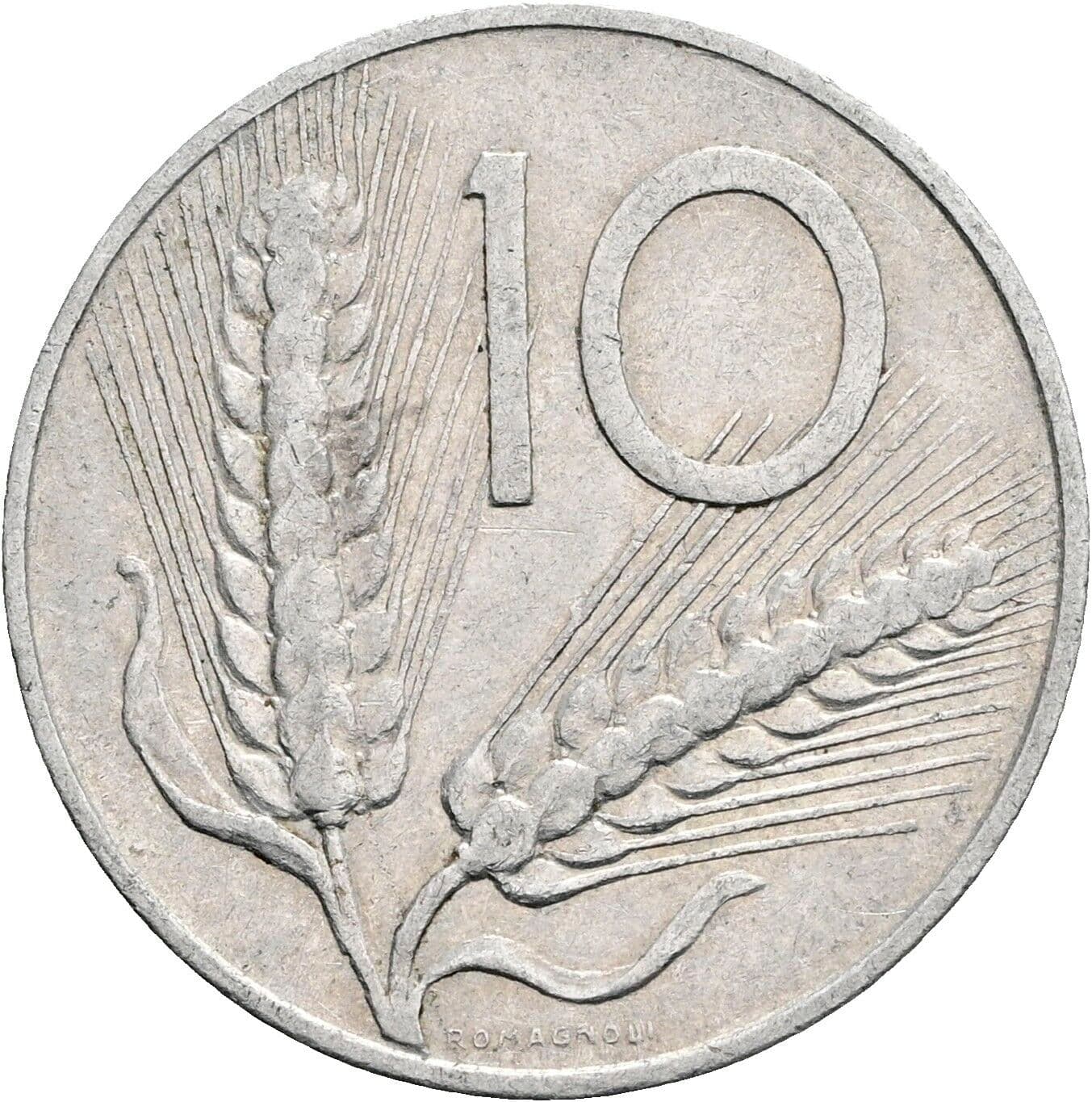 10 Lire 1953 – Vorderseite