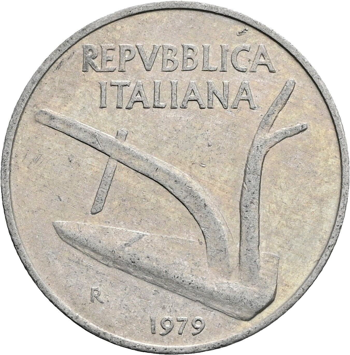 10 Lire 1979 – Rückseite