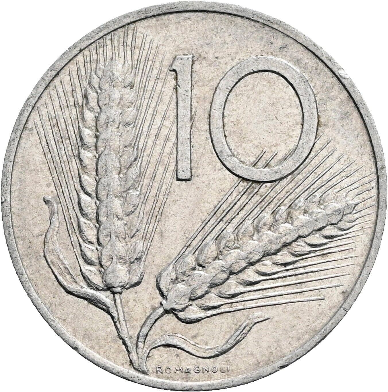 10 Lire 1971 – Vorderseite