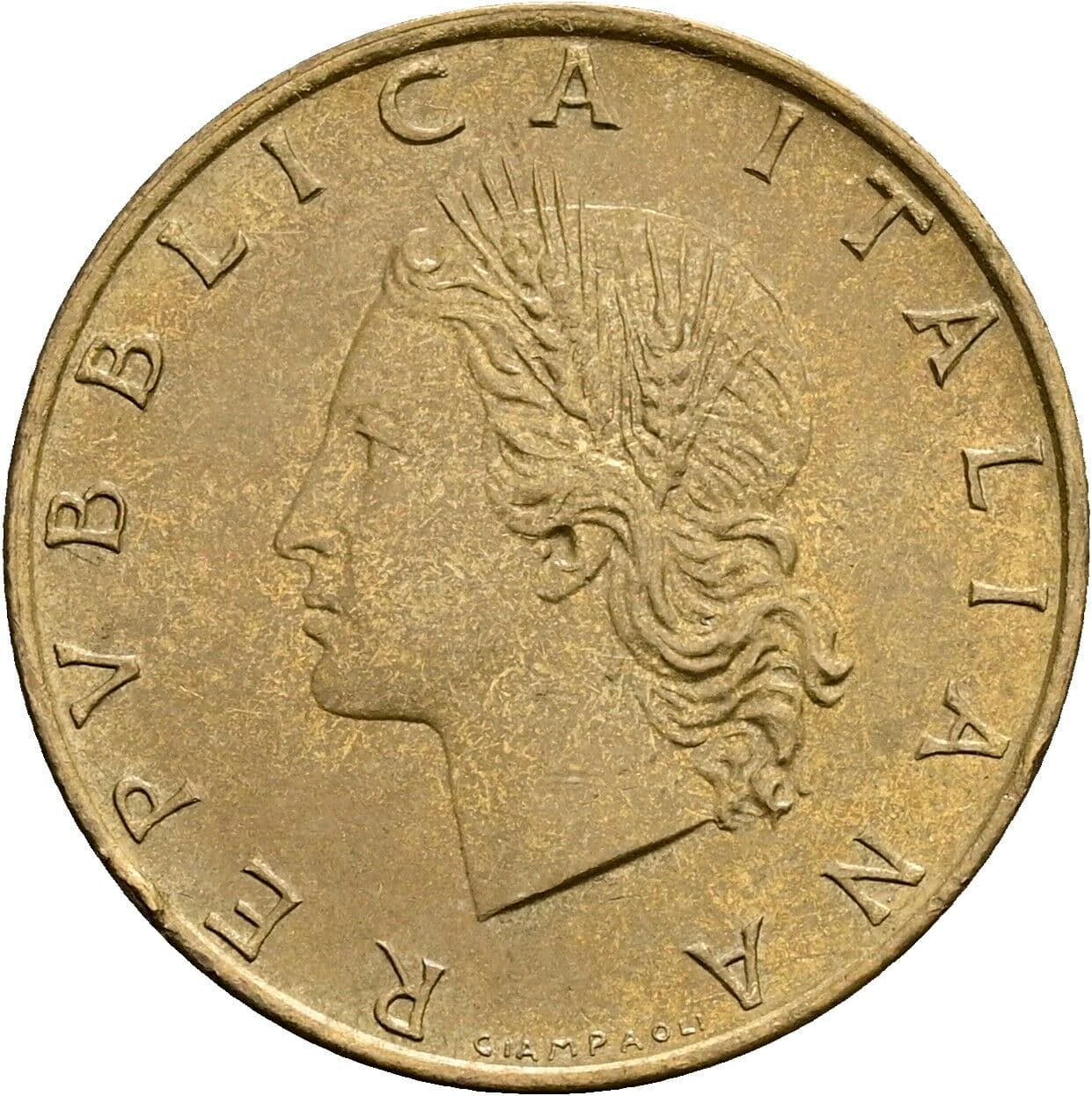 20 Lire 1989 – Vorderseite