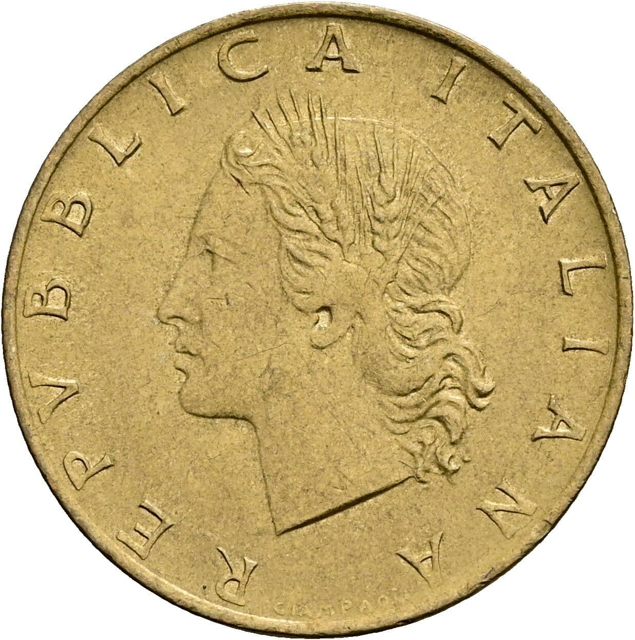 20 Lire 1986 – Vorderseite