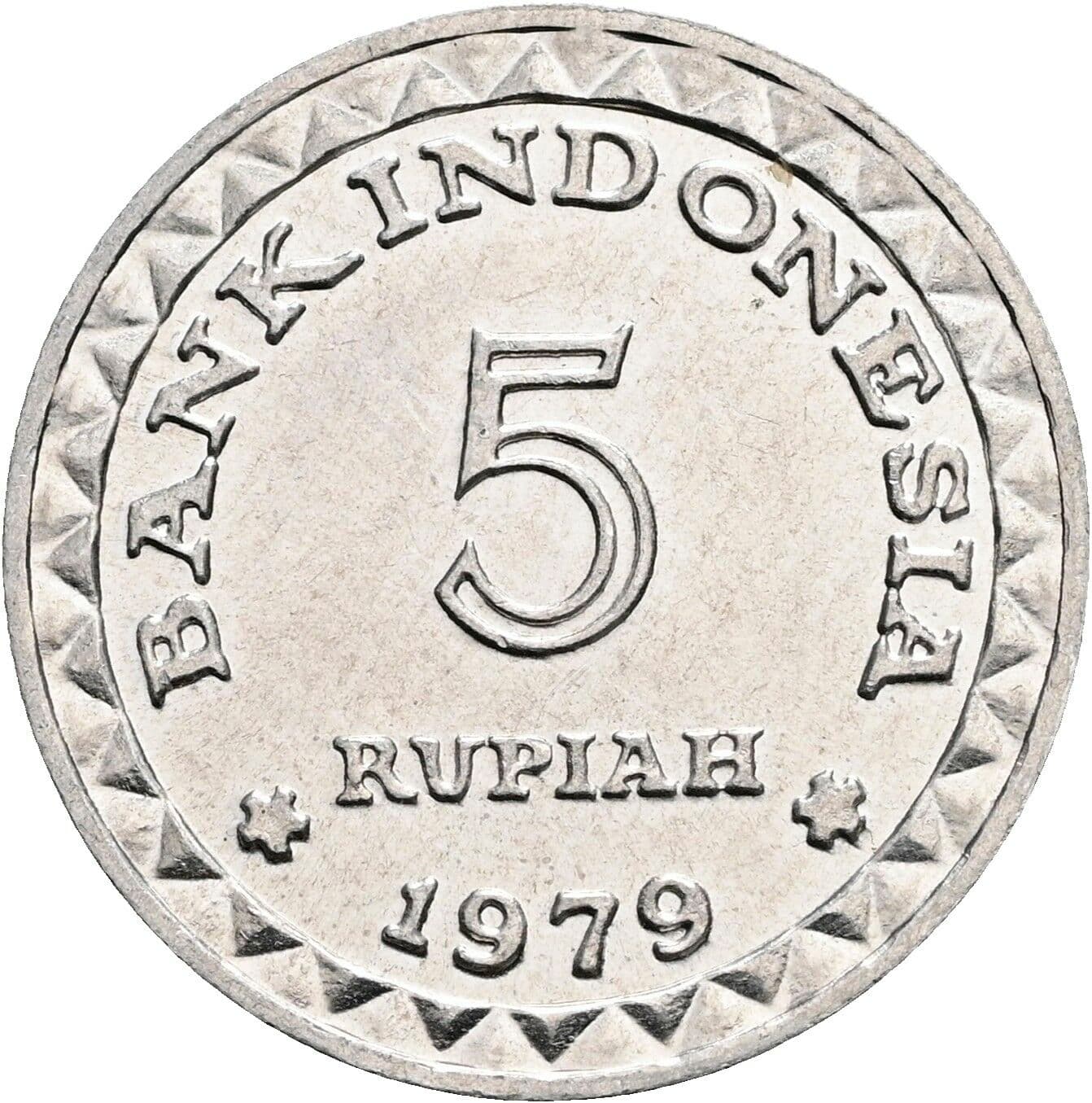 5 Rupiah 1979 – Vorderseite