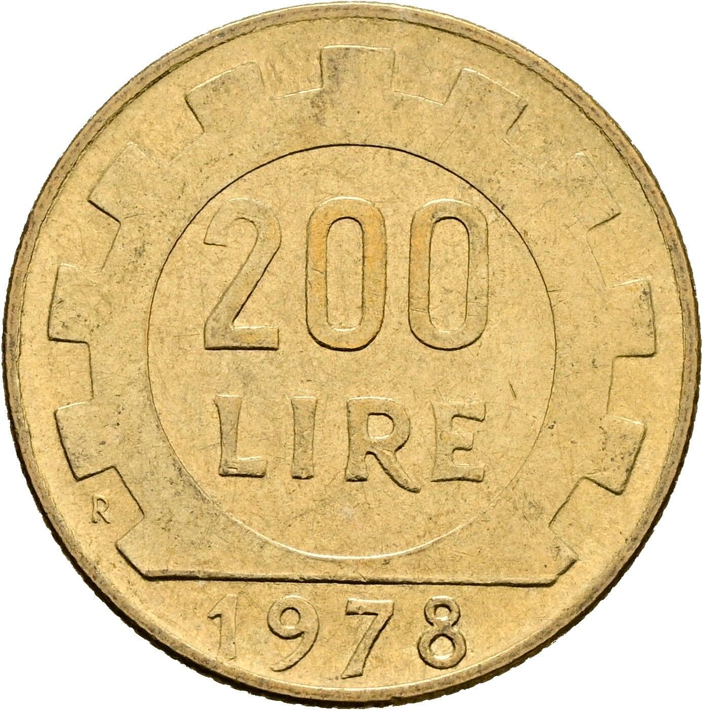 200 Lire 1978 – Vorderseite