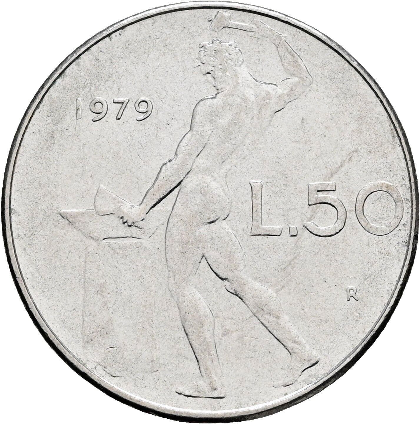 50 Lire 1979 – Rückseite