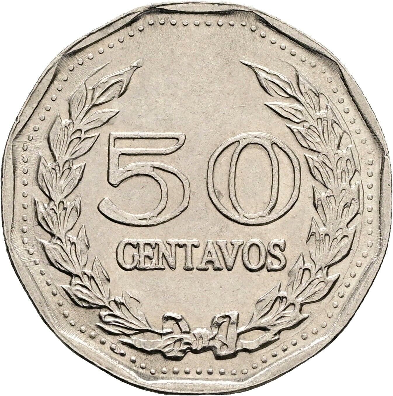 50 Centavos 1970 – Vorderseite