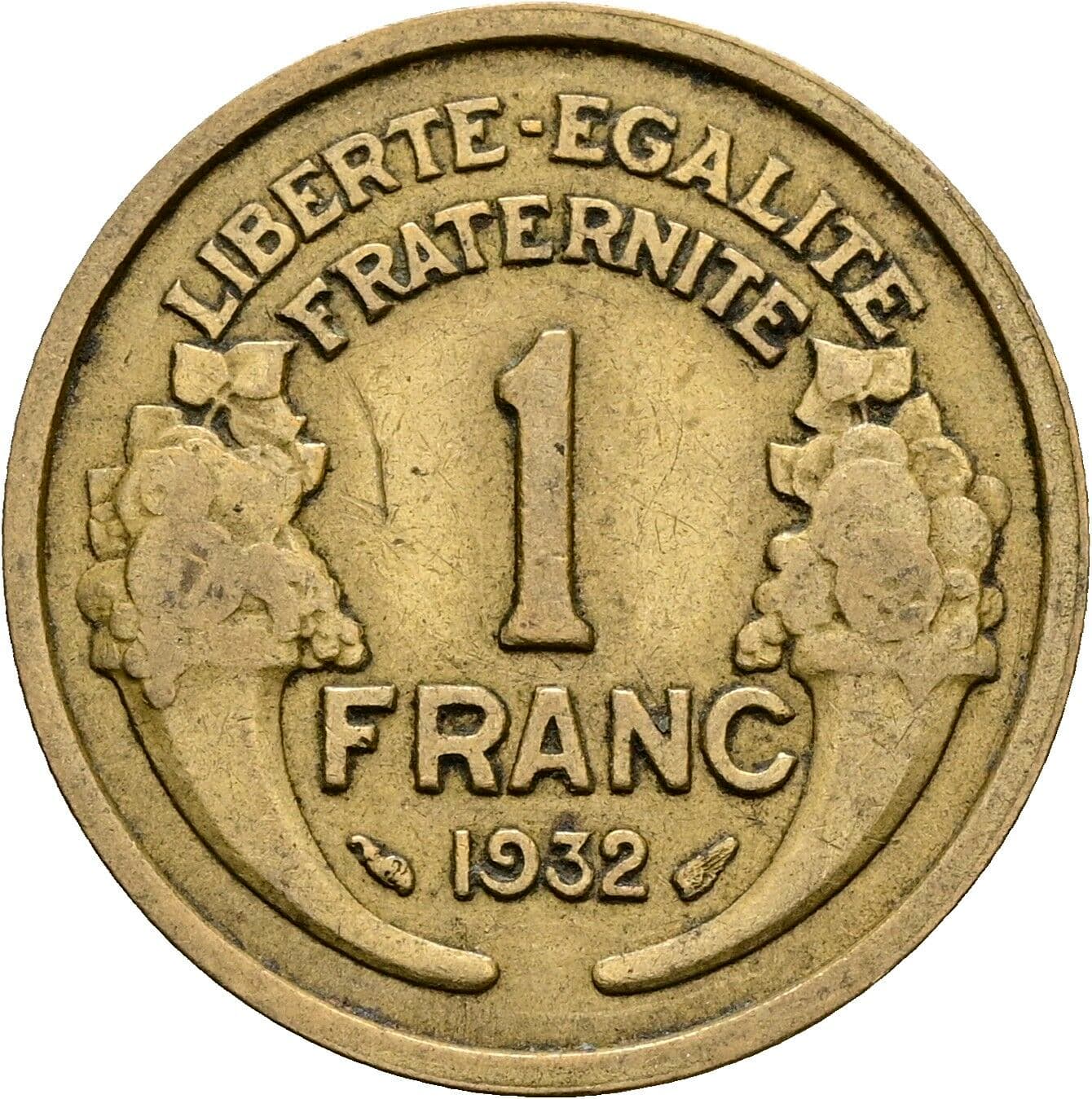 1 Franc 1932 – Vorderseite