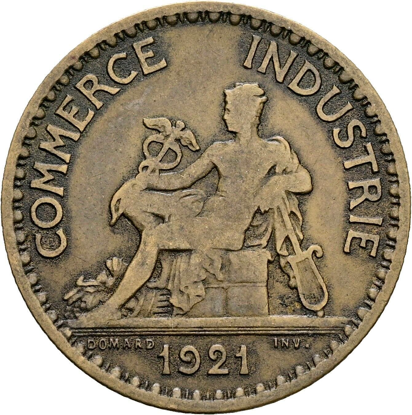 1 Franc 1921 – Rückseite