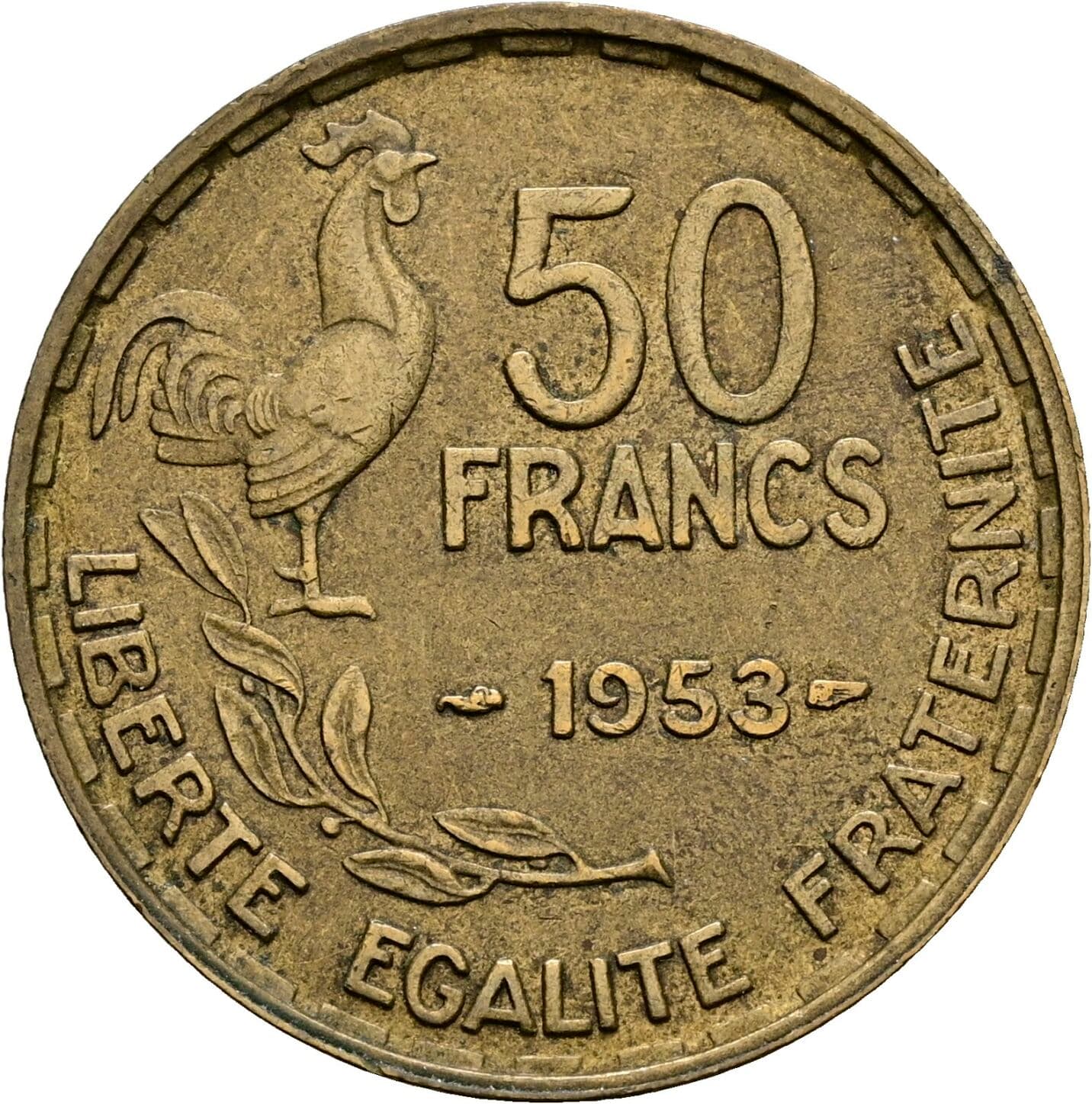 50 Francs 1953 – Rückseite