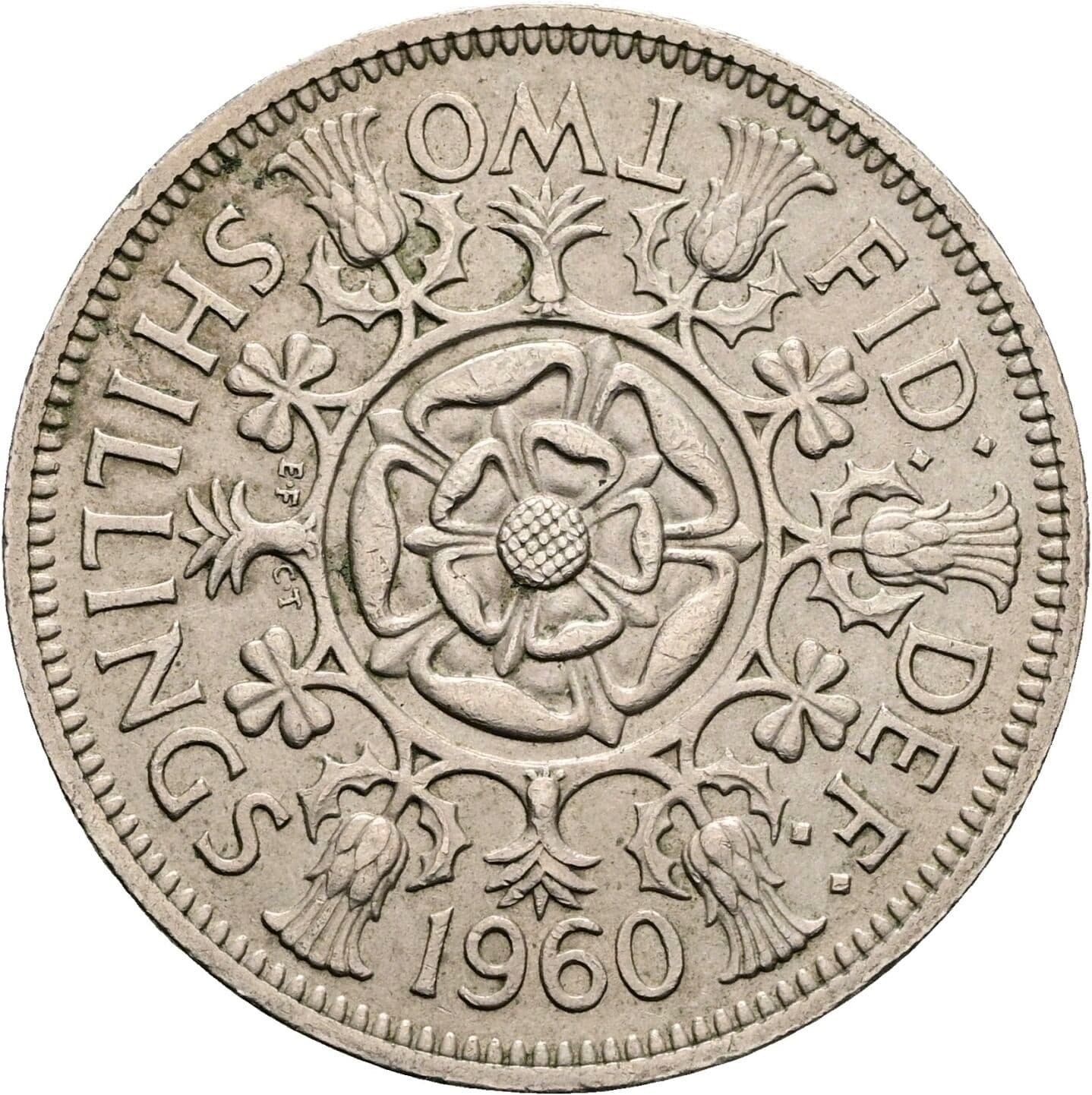2 Shillings 1960 – Rückseite