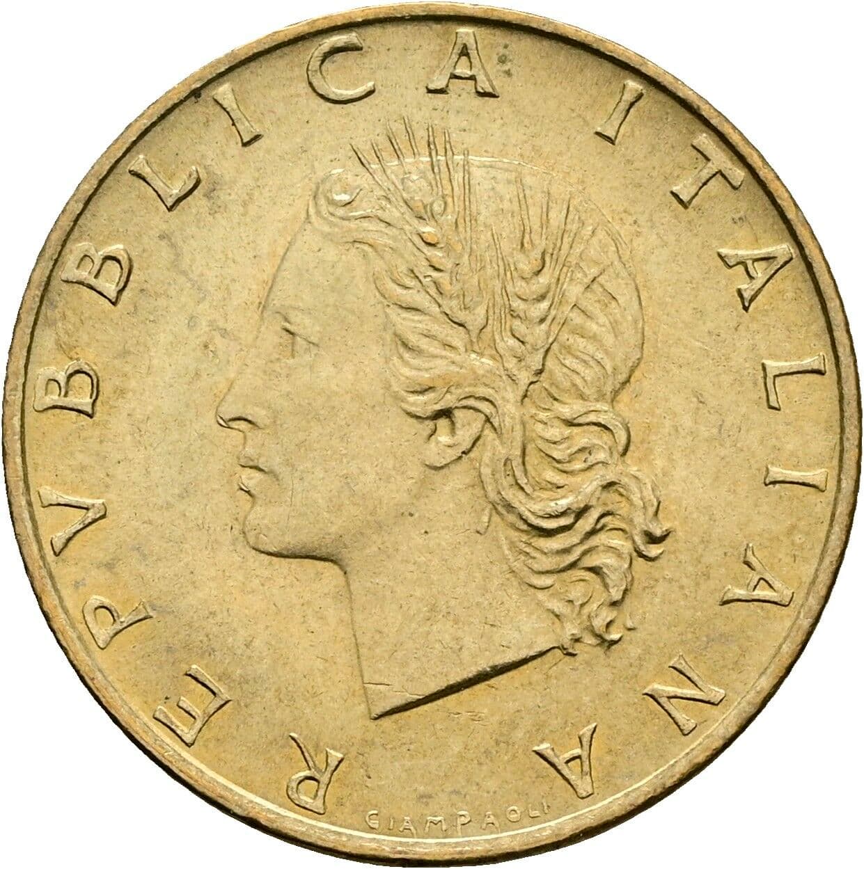20 Lire 1986 – Vorderseite