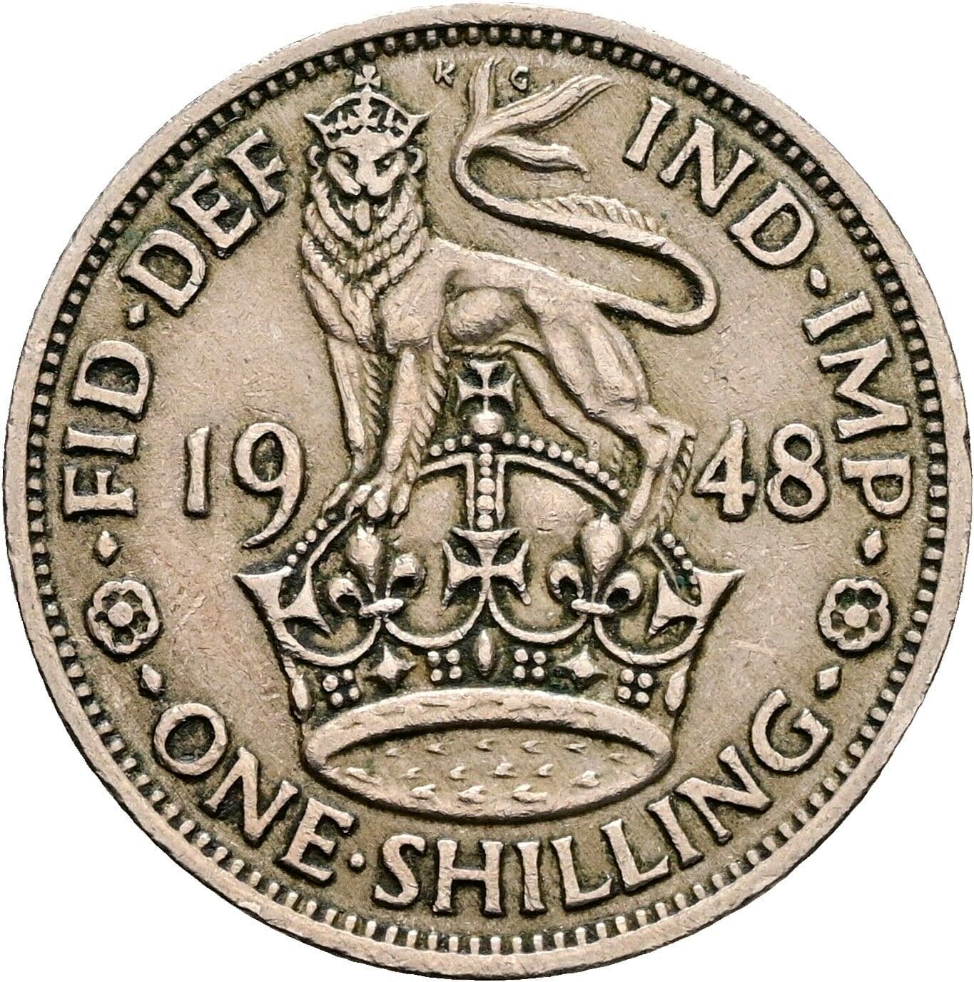 1 Shilling George VI. 1936-1952 1948 – Rückseite