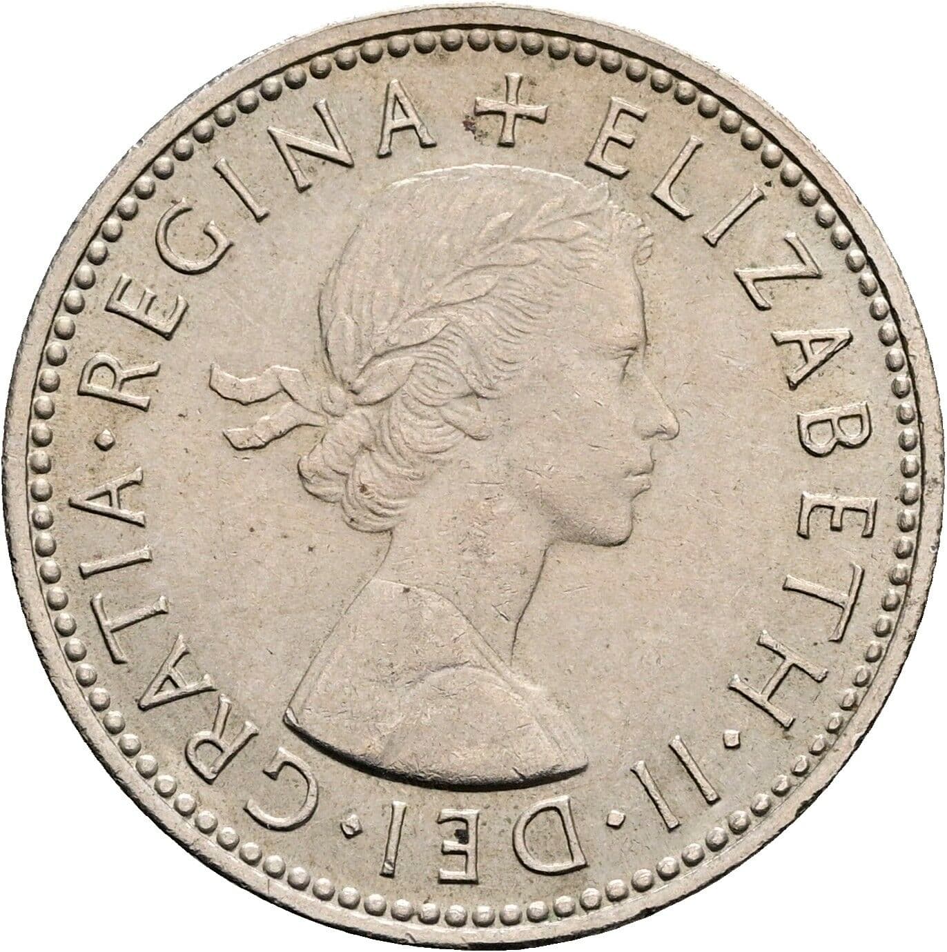 1 Shilling Elisabeth II. 1952-2022 1965 – Vorderseite