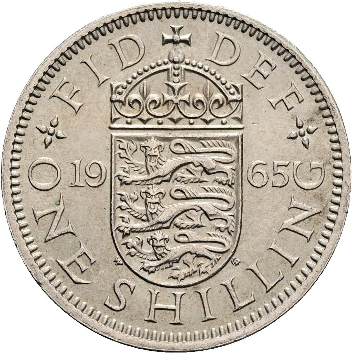 1 Shilling Elisabeth II. 1952-2022 1965 – Rückseite