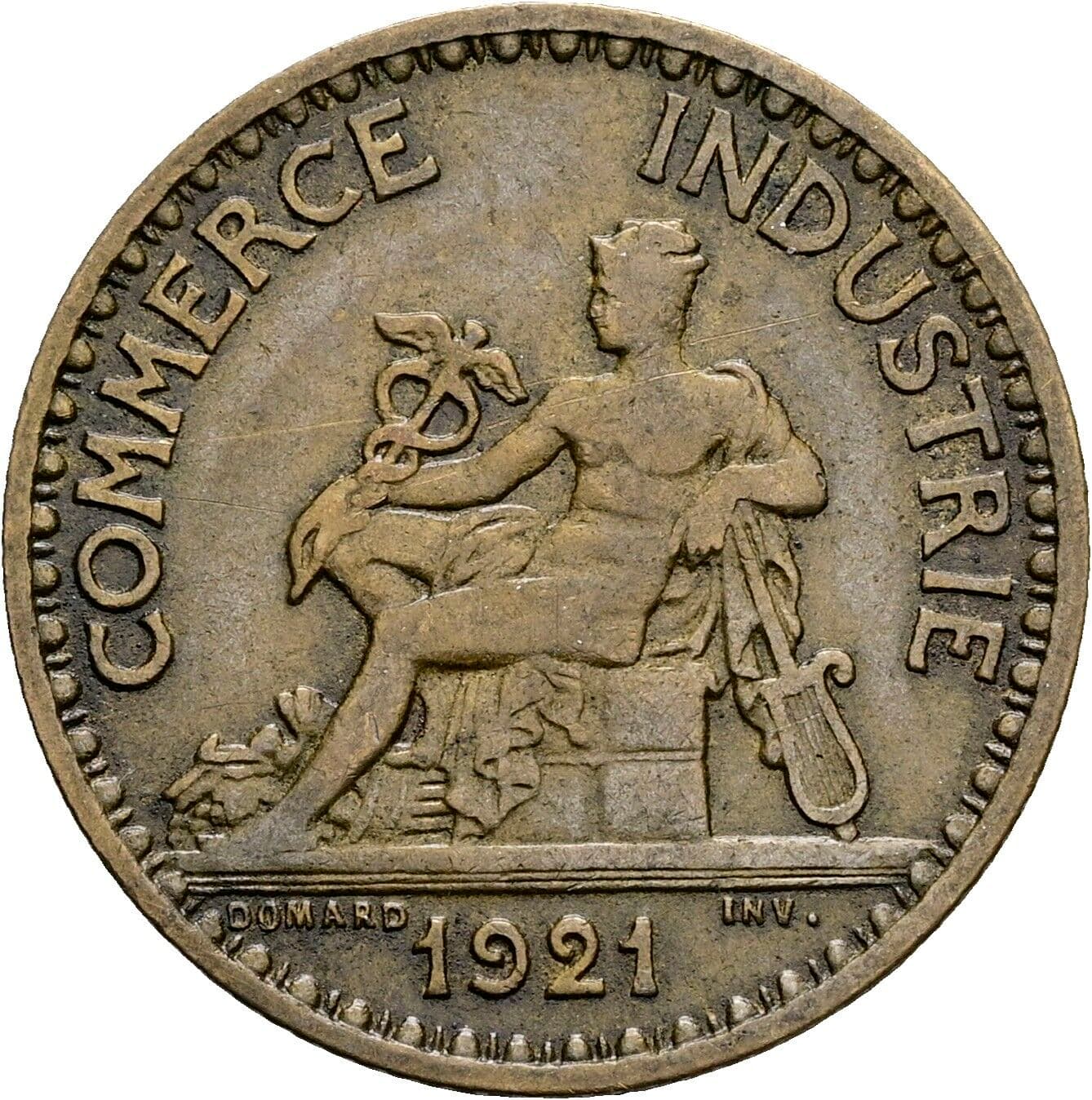 1 Franc 1921 – Rückseite