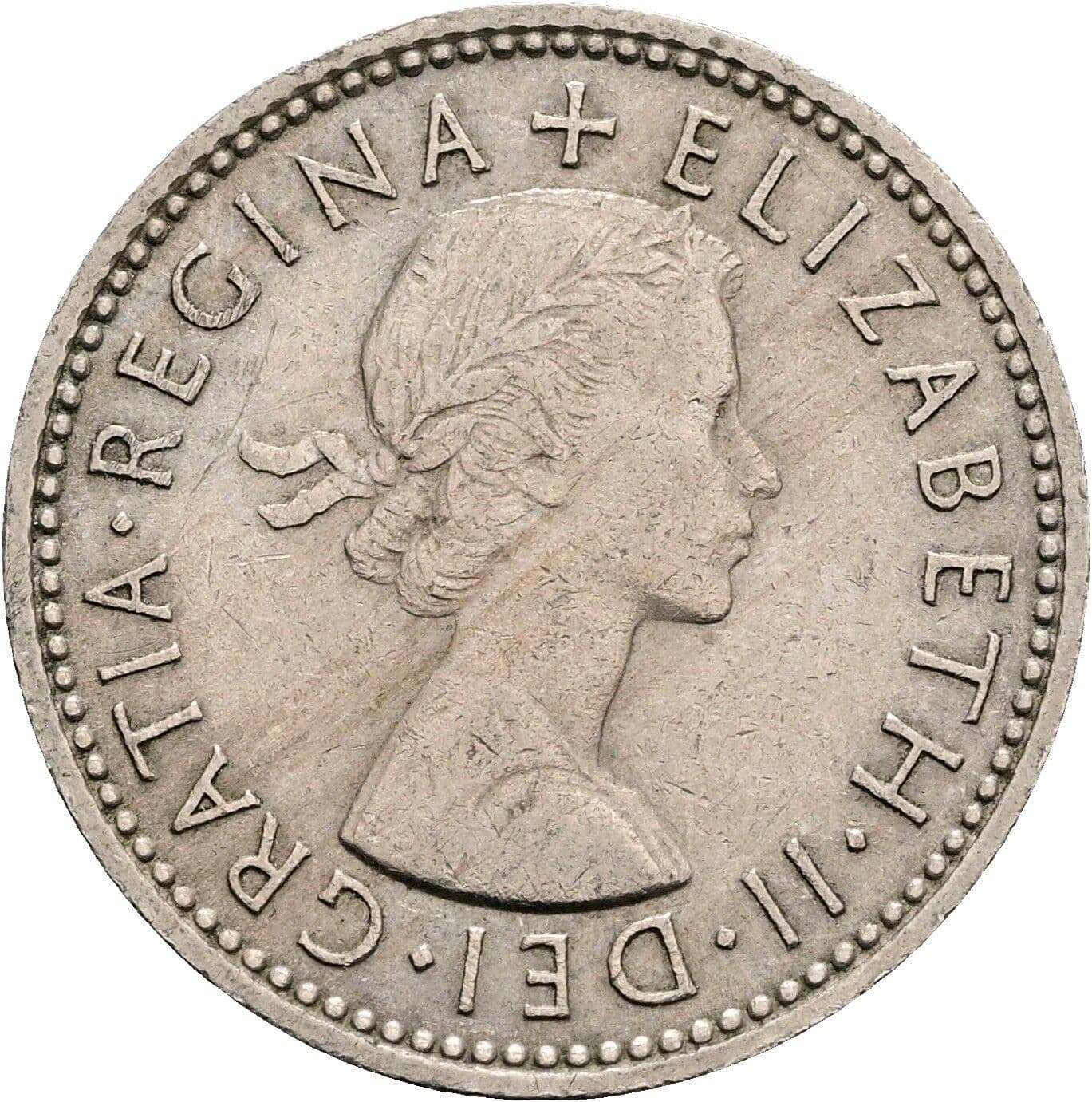 1 Shilling Elisabeth II. 1952-2022 1963 – Vorderseite