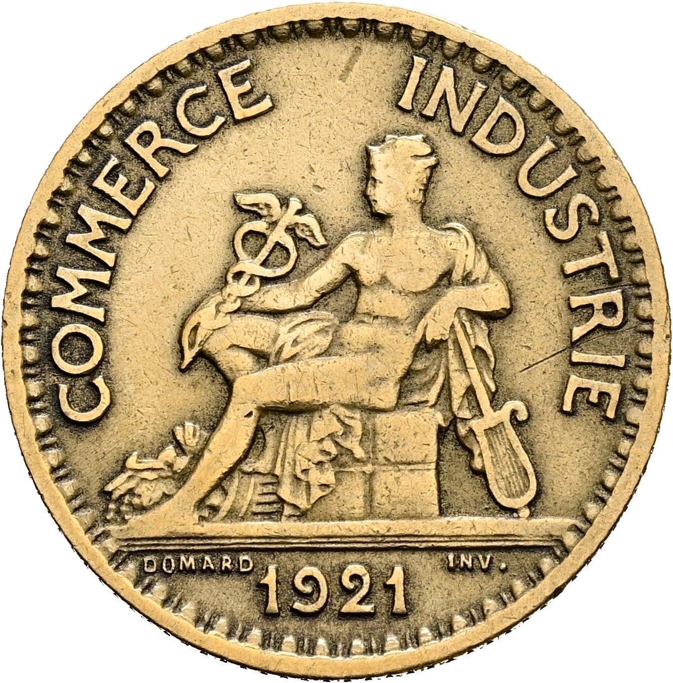 1 Franc 1921 – Rückseite