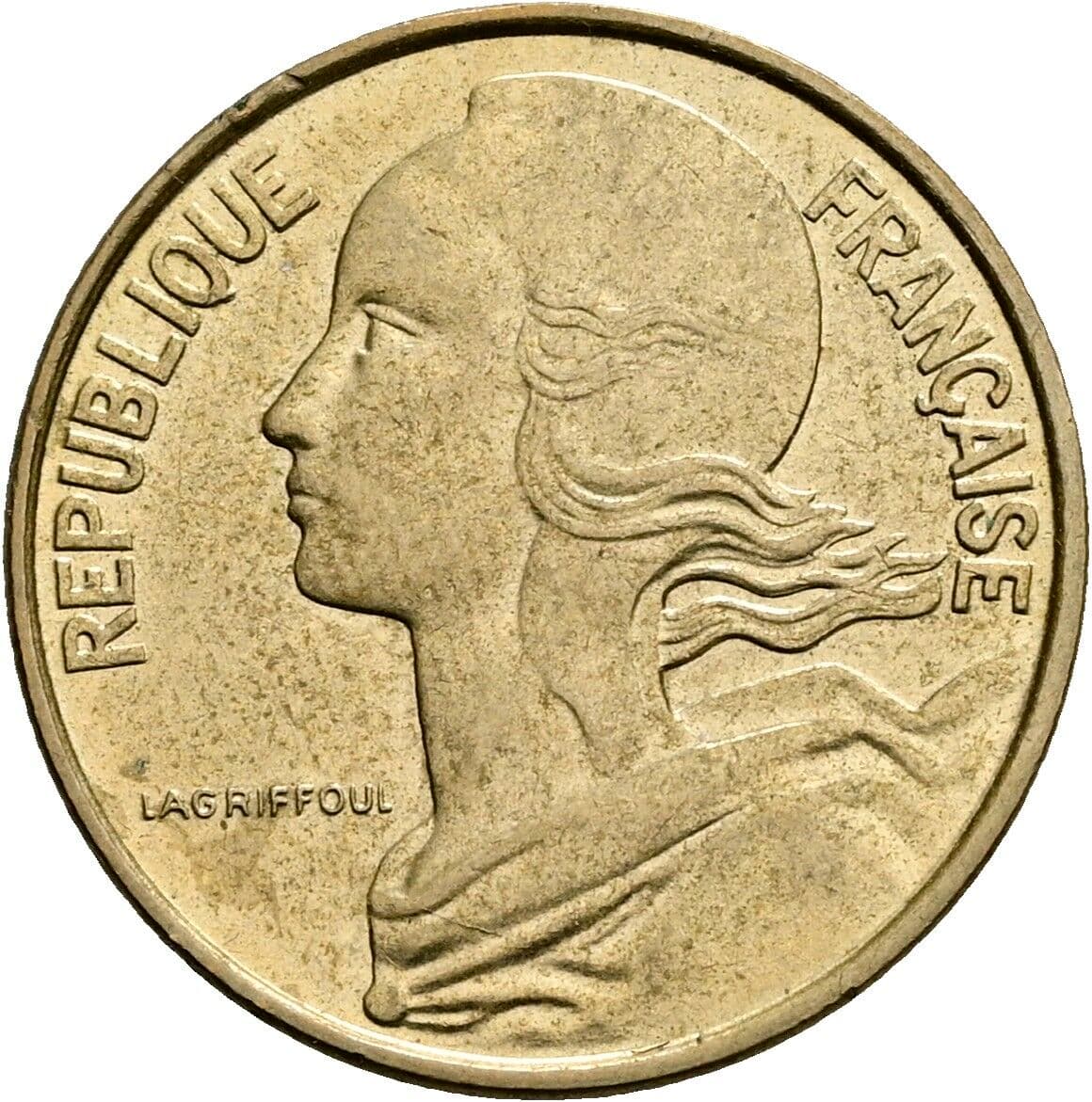 10 Centimes 1967 – Rückseite