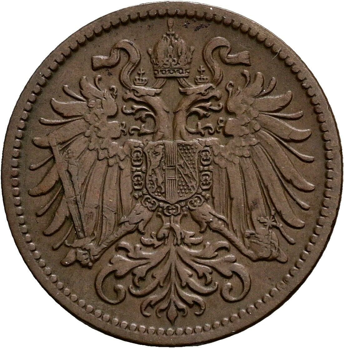 2 Heller Franz Joseph I. 1848-1916 1914 – Rückseite