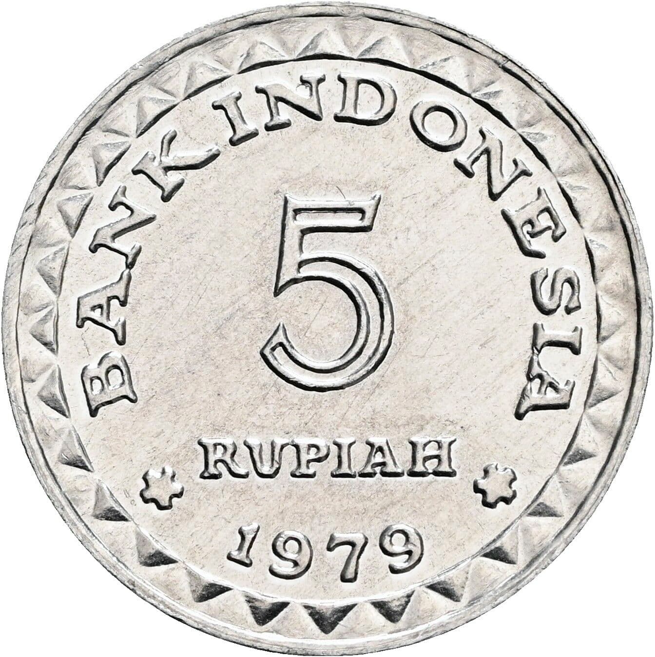 5 Rupiah 1979 – Vorderseite