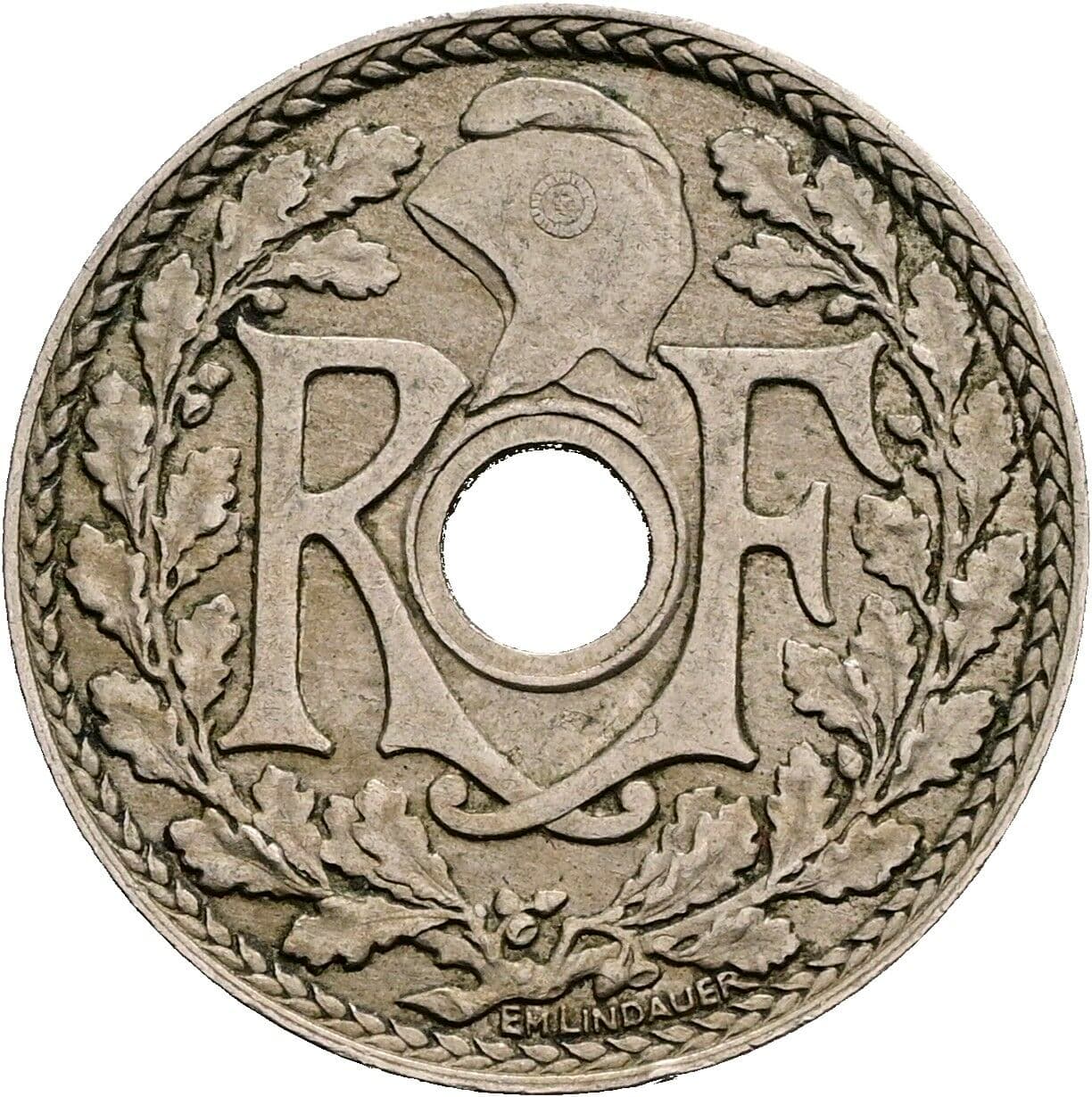 10 Centimes 1935 – Rückseite