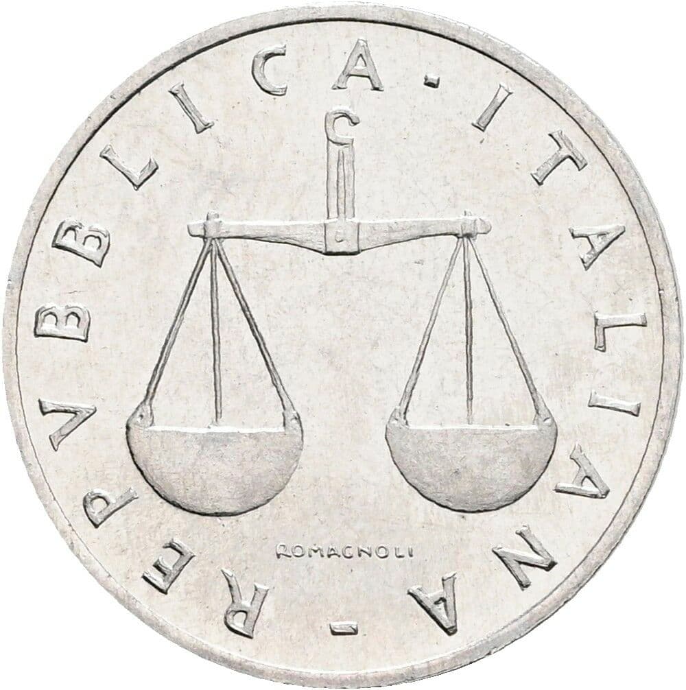 1 Lira 1970 – Rückseite