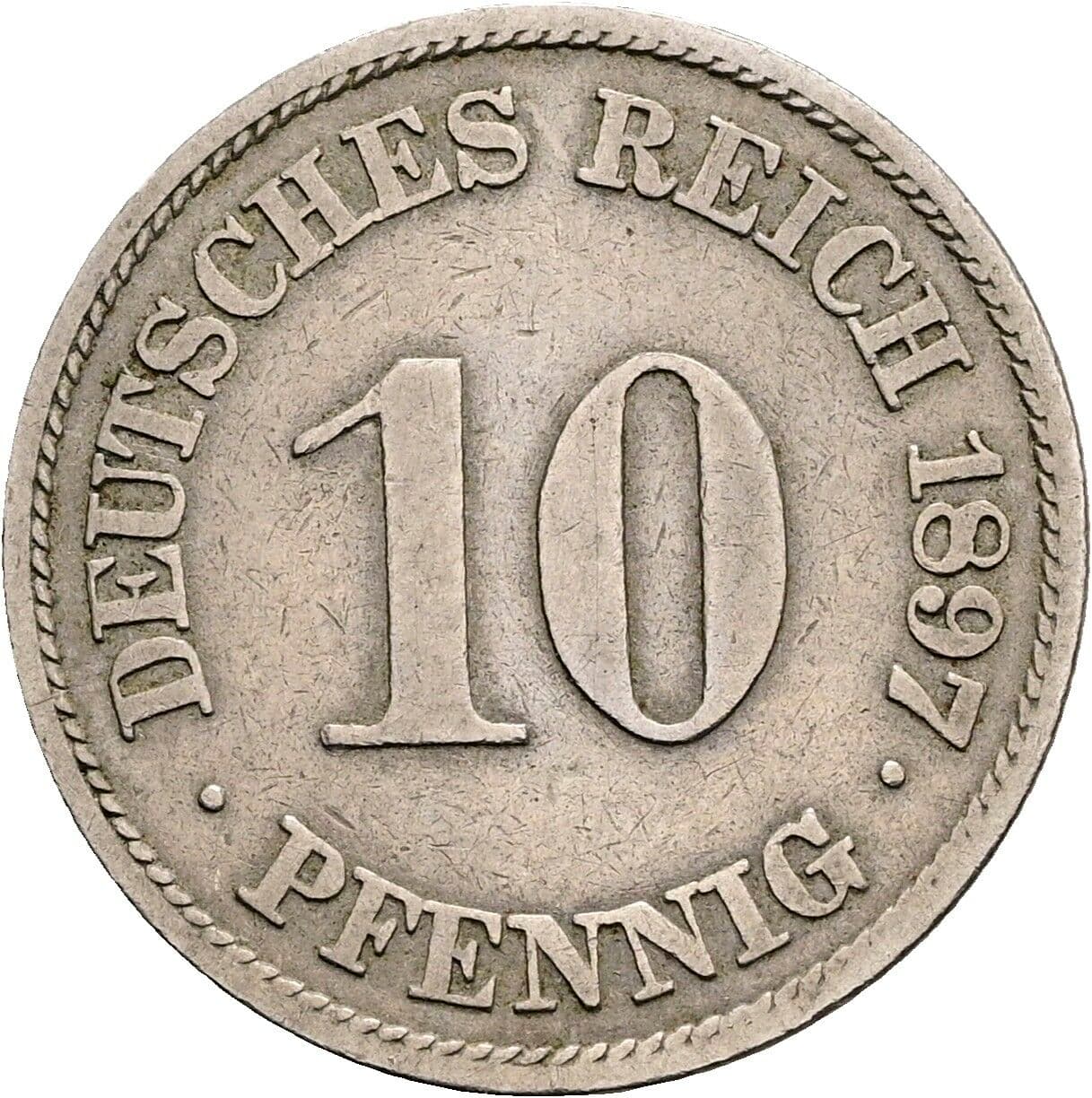 10 Pfennig 1897 A – Vorderseite