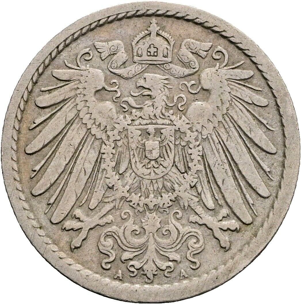 5 Pfennig 1903 A – Rückseite