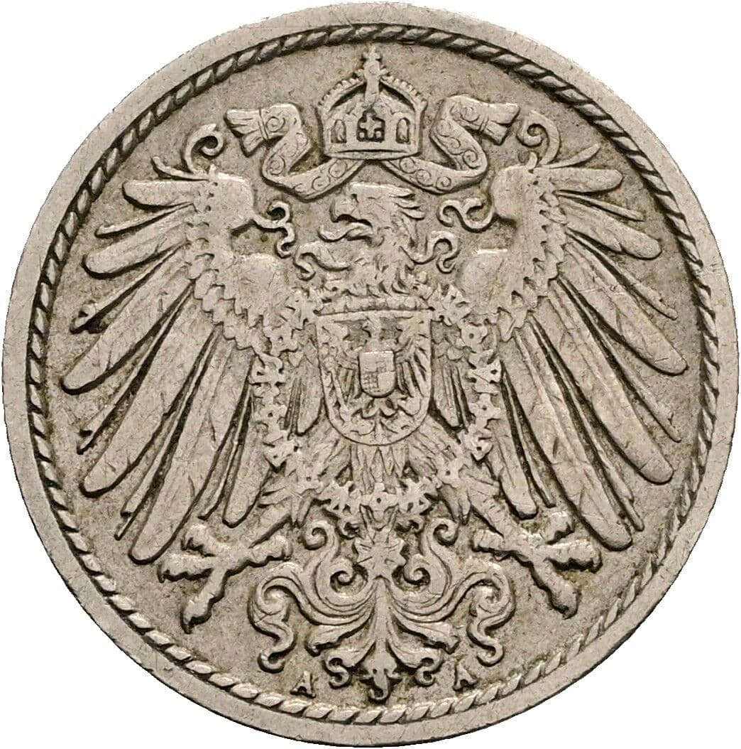 5 Pfennig 1912 A – Rückseite