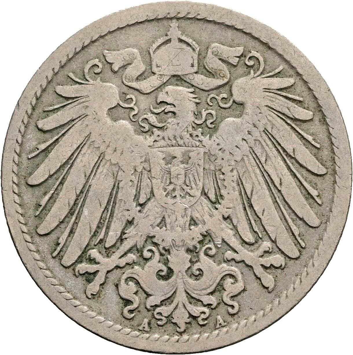 10 Pfennig 1898 A – Rückseite