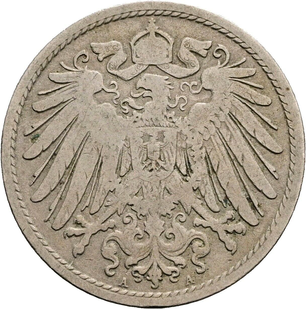 10 Pfennig 1901 A – Rückseite