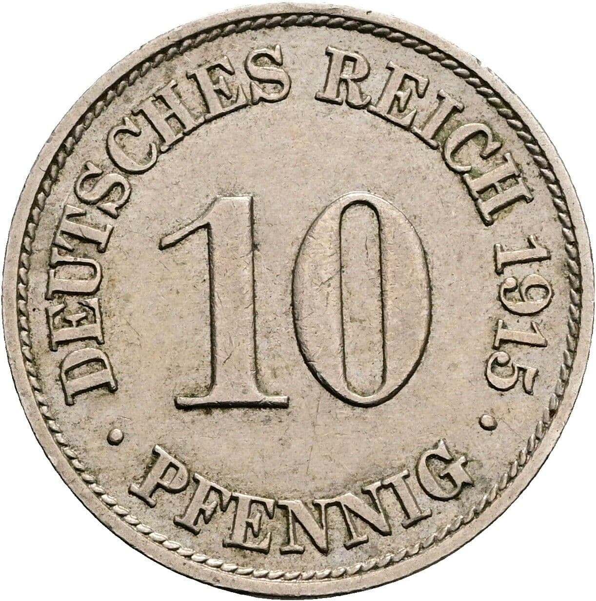 10 Pfennig 1915 A – Vorderseite