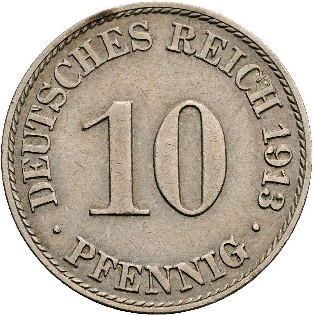 10 Pfennig 1913 A – Vorderseite