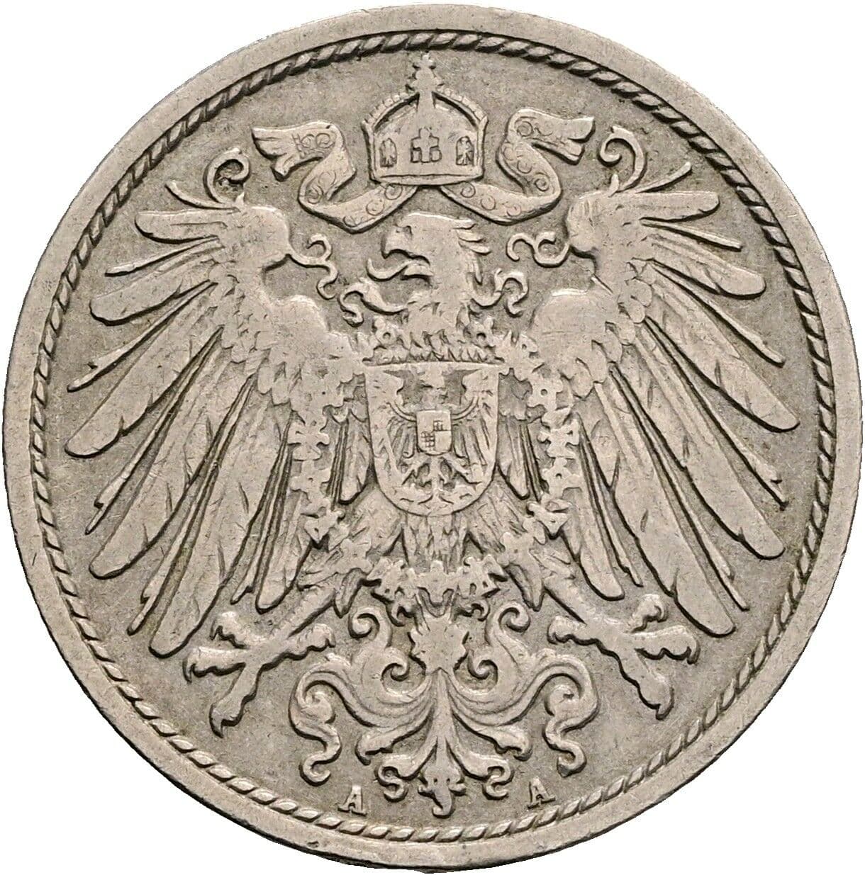 10 Pfennig 1906 A – Rückseite