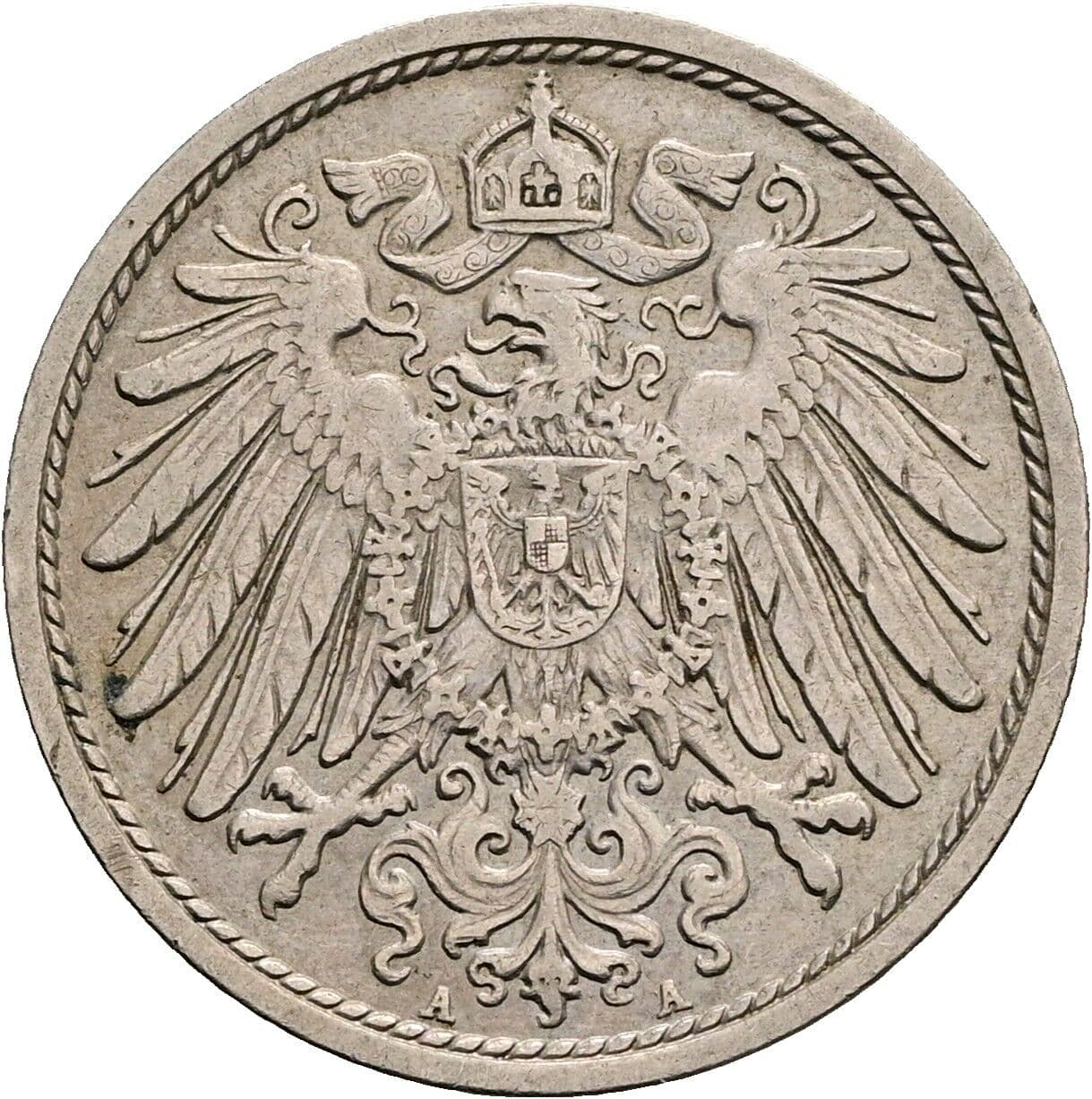 10 Pfennig 1912 A – Rückseite