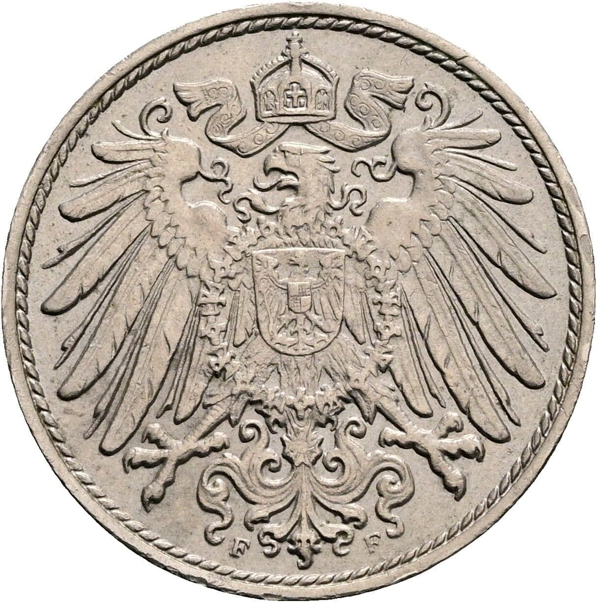 10 Pfennig 1914 F – Rückseite