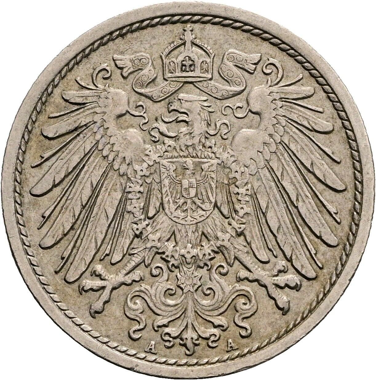 10 Pfennig 1914 A – Rückseite