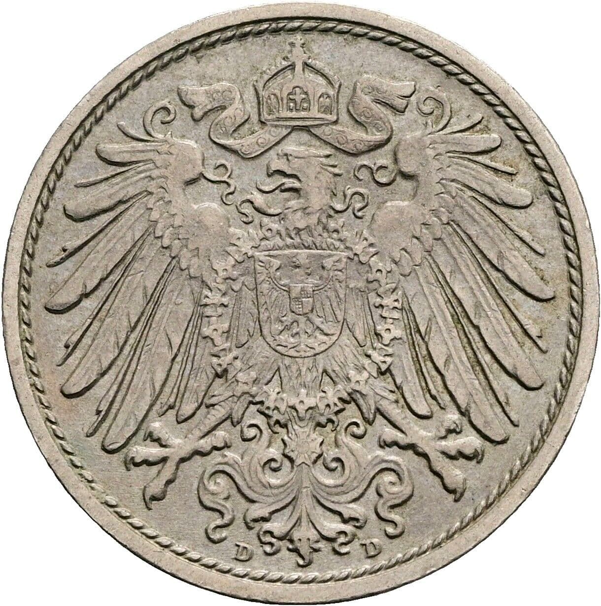 10 Pfennig 1915 D – Rückseite